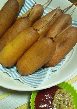 ＊HMで簡単♪ふわふわアメリカンドック＊-レシピのメイン写真