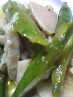 塩麹で☆アスパラと鶏ハムの炒め物-レシピのメイン写真