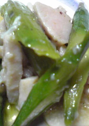 塩麹で☆アスパラと鶏ハムの炒め物-レシピのメイン写真