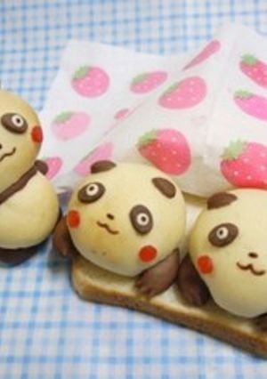 桜餅入りのパンダパン-レシピのメイン写真