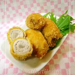A picture of 豚薄切り肉でマヨネーズ巻きフライ❤.