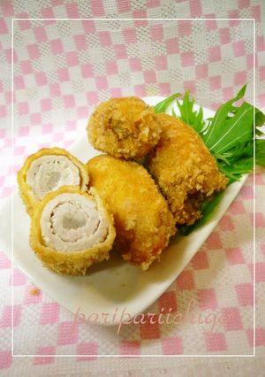 豚薄切り肉でマヨネーズ巻きフライ❤-レシピのメイン写真