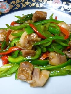 Wピーマンと鶏肉の中華炒め-レシピのメイン写真
