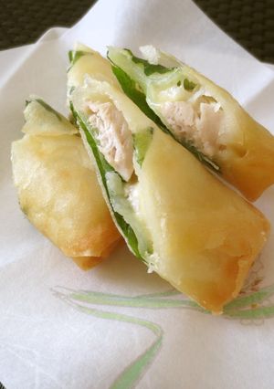お花見にササミしそチーズの春巻き✿-レシピのメイン写真