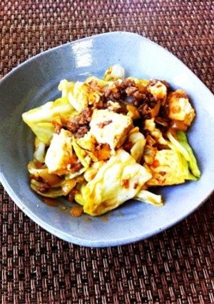 中華風～キャベツと豆腐の肉味噌炒め-レシピのメイン写真