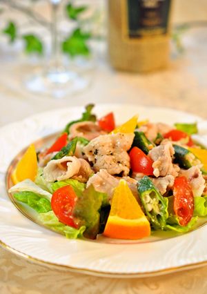 爽やかな彩りで♫豚肉と野菜の塩麹ドレ和え-レシピのメイン写真