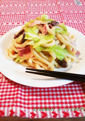 レモン香る♡クリームチーズ焼きうどん-レシピのメイン写真