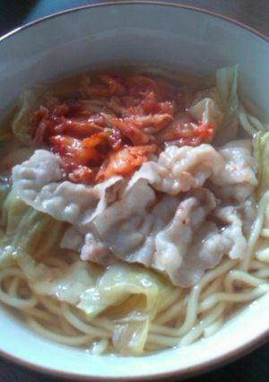 豚バラとキムチの和風なラーメン-レシピのメイン写真