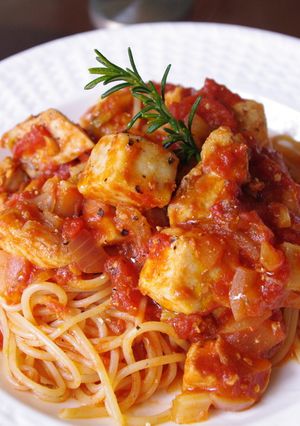 カジキマグロと野菜がいっぱいのパスタ　-レシピのメイン写真