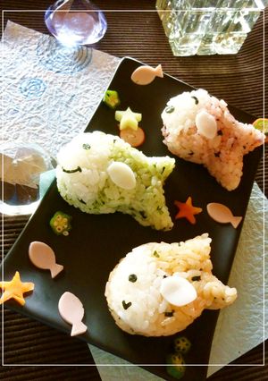 カラフル　⋆おさかなおにぎり⋆-レシピのメイン写真