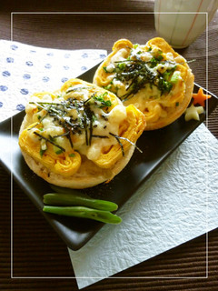 リメイク*卵焼きの端っこと葱のトースト-レシピのメイン写真