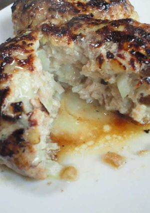 高野豆腐で手軽に肉汁ハンバーグ-レシピのメイン写真