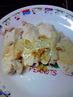 しっとりおいしい☆ゆで鶏のごまマヨソース-レシピのメイン写真
