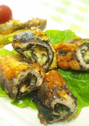 魚を食べよう！さんまのチーズ大葉ロール-レシピのメイン写真
