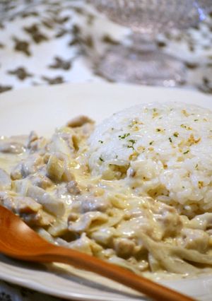 レモンが香る♡豚肉ごぼうのクリームライス-レシピのメイン写真