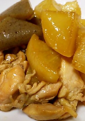 照り大根と鶏肉の簡単煮物-レシピのメイン写真