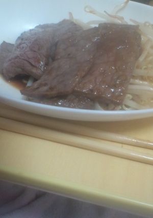 安い焼肉用の肉をやわらかく♪-レシピのメイン写真