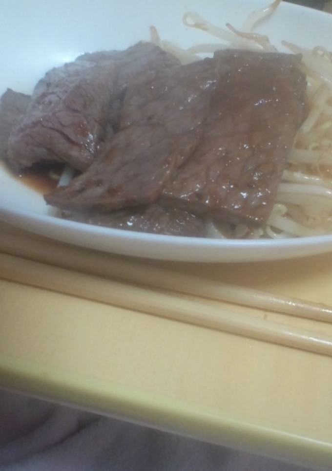 安い焼肉用の肉をやわらかく♪-レシピのメイン写真