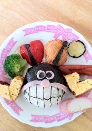 学童のお弁当(番外編)～バイキンマン～-レシピのメイン写真