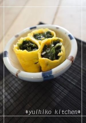 *お弁当に✿ワカメ巻き巻き卵焼き✿*-レシピのメイン写真