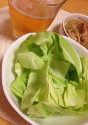ビールにキャベツ-レシピのメイン写真