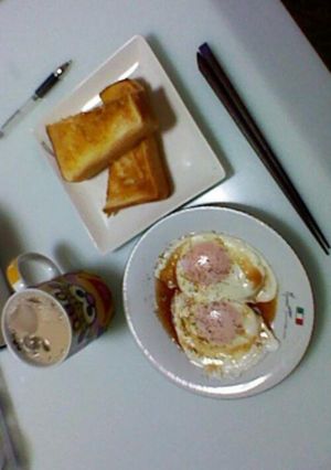 食パン＆目玉焼きセット-レシピのメイン写真