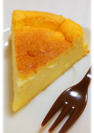スライスチーズでスフレチーズケーキ-レシピのメイン写真