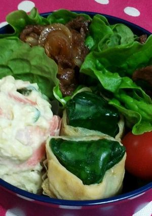 パパのお弁当!焼肉サンチュ巻き♪-レシピのメイン写真