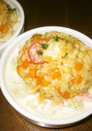 カレーチャーハン×ココットカマン-レシピのメイン写真