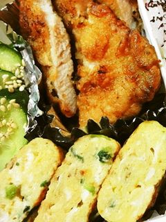 *お弁当に*ネギ入り厚焼き卵*-レシピのメイン写真