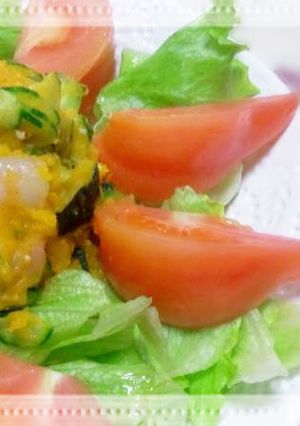 【塩麹】でかぼちゃとエビのサラダ-レシピのメイン写真