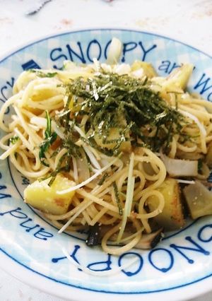 簡単♪エリンギと水菜のタラモスパゲッティ-レシピのメイン写真