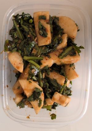 長芋と春菊の甜麺醤入りキムチ和え-レシピのメイン写真