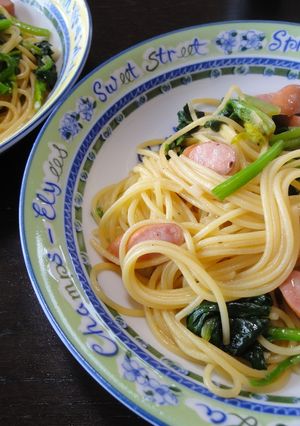 お手軽ほうれん草パスタ-レシピのメイン写真