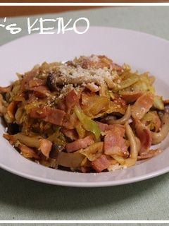キャベツとシメジのケチャップ炒め-レシピのメイン写真