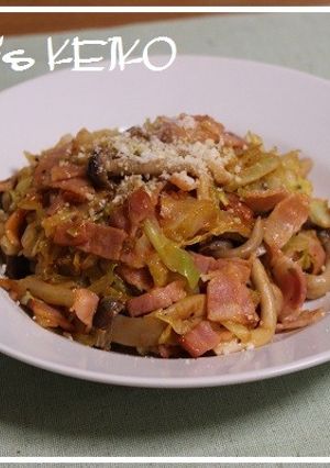 キャベツとシメジのケチャップ炒め-レシピのメイン写真