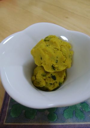 材料2つ☆かぼちゃとクーリッシュ-レシピのメイン写真