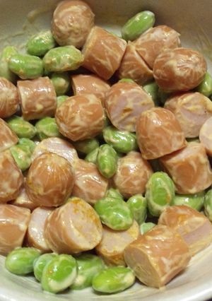 ✿ウインナーと枝豆のマヨカレー粉あえ✿-レシピのメイン写真