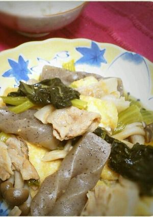 フライパンで★豚肉と小松菜の煮もの-レシピのメイン写真
