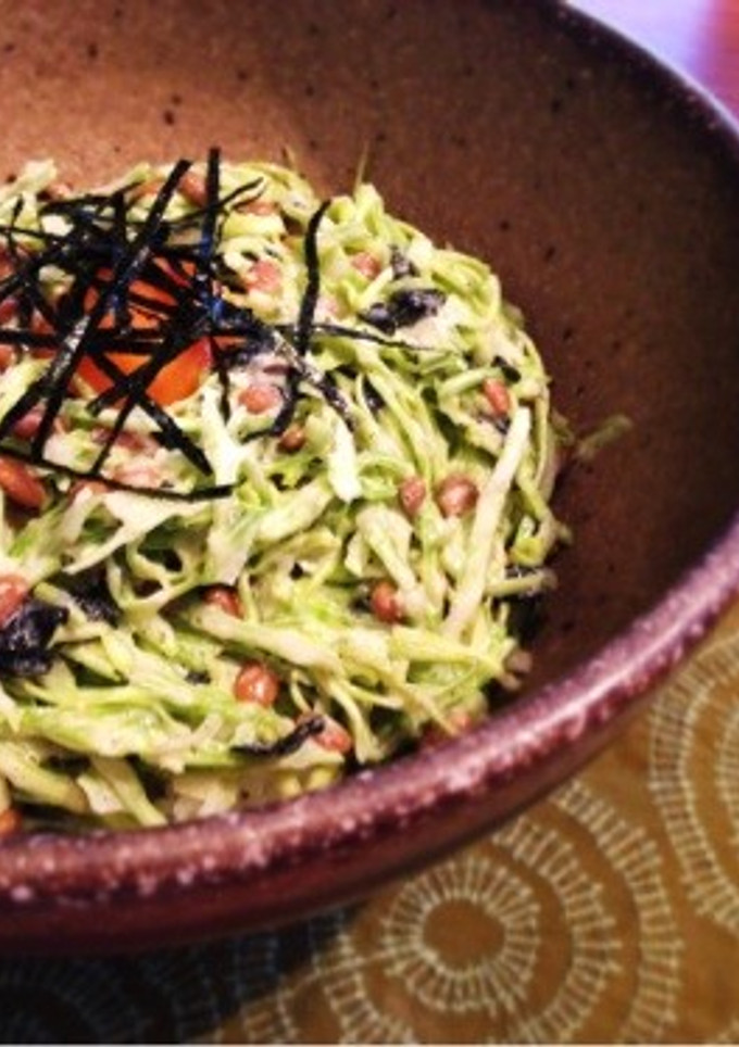 キャベツと納豆の和風おつまみサラダ-レシピのメイン写真