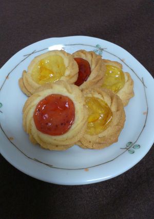 キラキラ☆絞り出しジャムクッキー-レシピのメイン写真