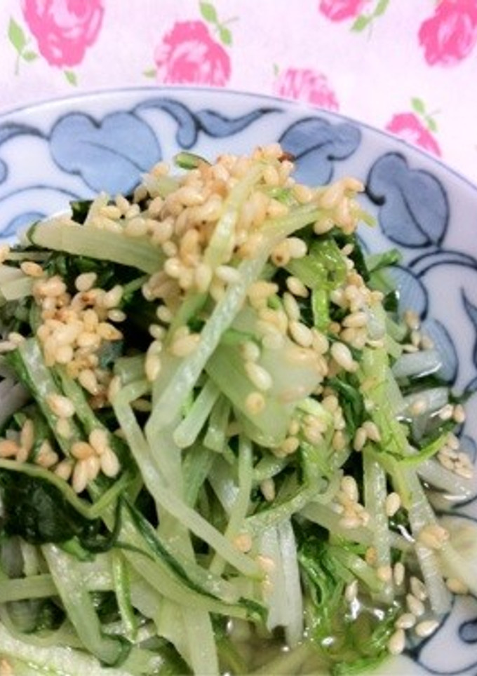 超簡単..丼で..3分..水菜の煮びたし-レシピのメイン写真