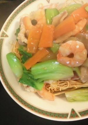 市販のかた焼きそばを美味しく食べる-レシピのメイン写真