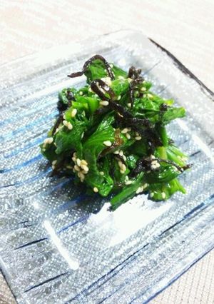 ＊菊菜（春菊）と塩昆布のナムル風＊-レシピのメイン写真