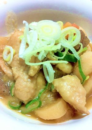鶏皮が余ったら♪ とろウマ味噌煮込み-レシピのメイン写真