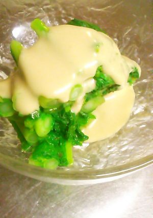 菜の花 バーニャカウダドレッシング添え-レシピのメイン写真
