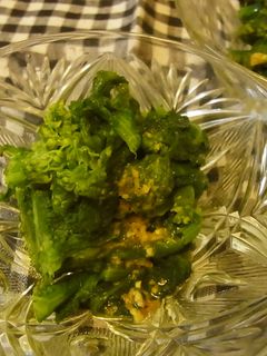 菜の花のオリーブわさび醤油あえ-レシピのメイン写真