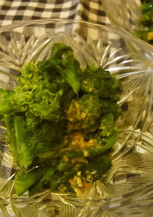 菜の花のオリーブわさび醤油あえ-レシピのメイン写真