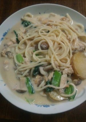 簡単！自称：和風クリームパスタ-レシピのメイン写真