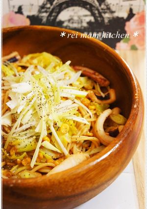 ✿海の幸*:・♡バター醤油の和風パスタ✿-レシピのメイン写真